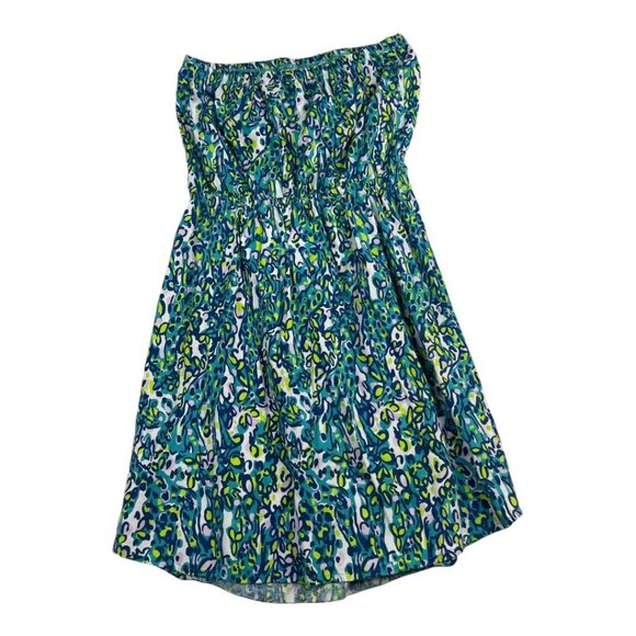 Lilly Pulitzer Windsor Sea Blue Strapless Dress size Small Blue/Green - Picture 4 of 7
